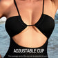 Women's Flattering Cheeky High-Cut One-Piece Swimsuit with Stylish Cut-Outs