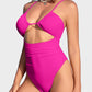 Women's One Piece Flattering Cheeky High Cut Out Cute Swimsuit