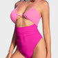 Women's One Piece Flattering Cheeky High Cut Out Cute Swimsuit