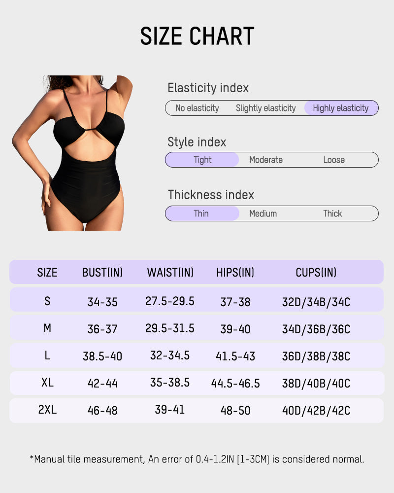 Women's Flattering Cheeky High-Cut One-Piece Swimsuit with Stylish Cut-Outs