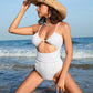 Women's Flattering Cheeky High-Cut One-Piece Swimsuit with Stylish Cut-Outs