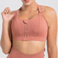 Women's Plus Size Zip-Front High Impact Sports Bra: Ultimate Support & Comfort