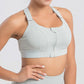 Women's Plus Size Zip-Front High Impact Sports Bra: Ultimate Support & Comfort