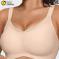 Women's Seamless V-Mesh Wireless Bralette: Ultra-Comfortable Supportive Everyday T-Shirt Bra