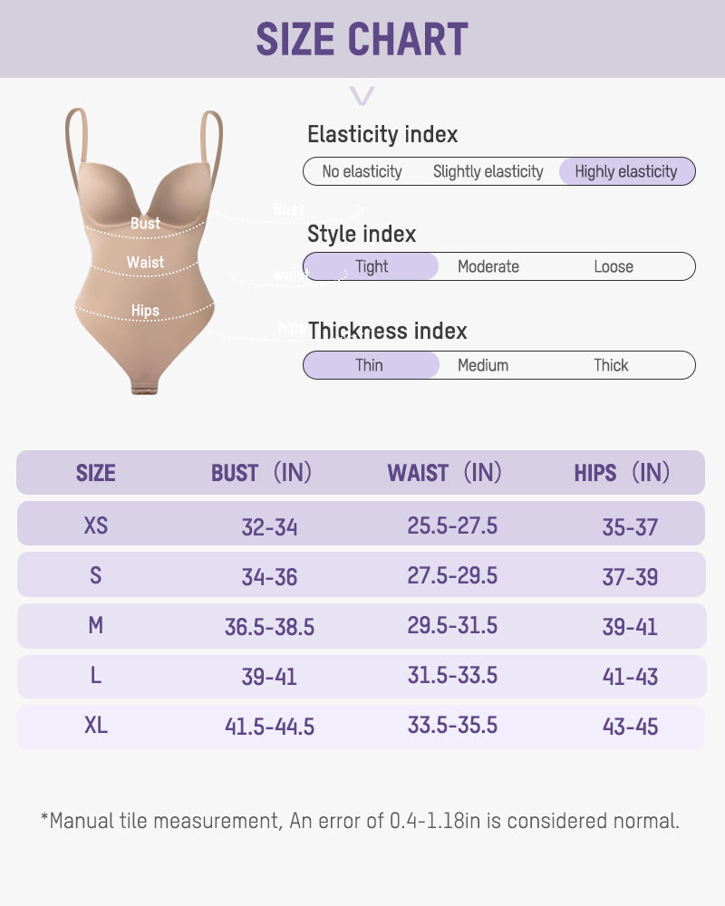Seamless All-in-One Shaping Bodysuit Thong for Women, Tummy Control