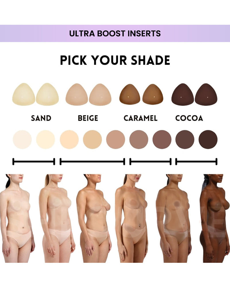 Invisible Reusable Sticky Breast Lift Inserts for Instant 2-Cup Boost