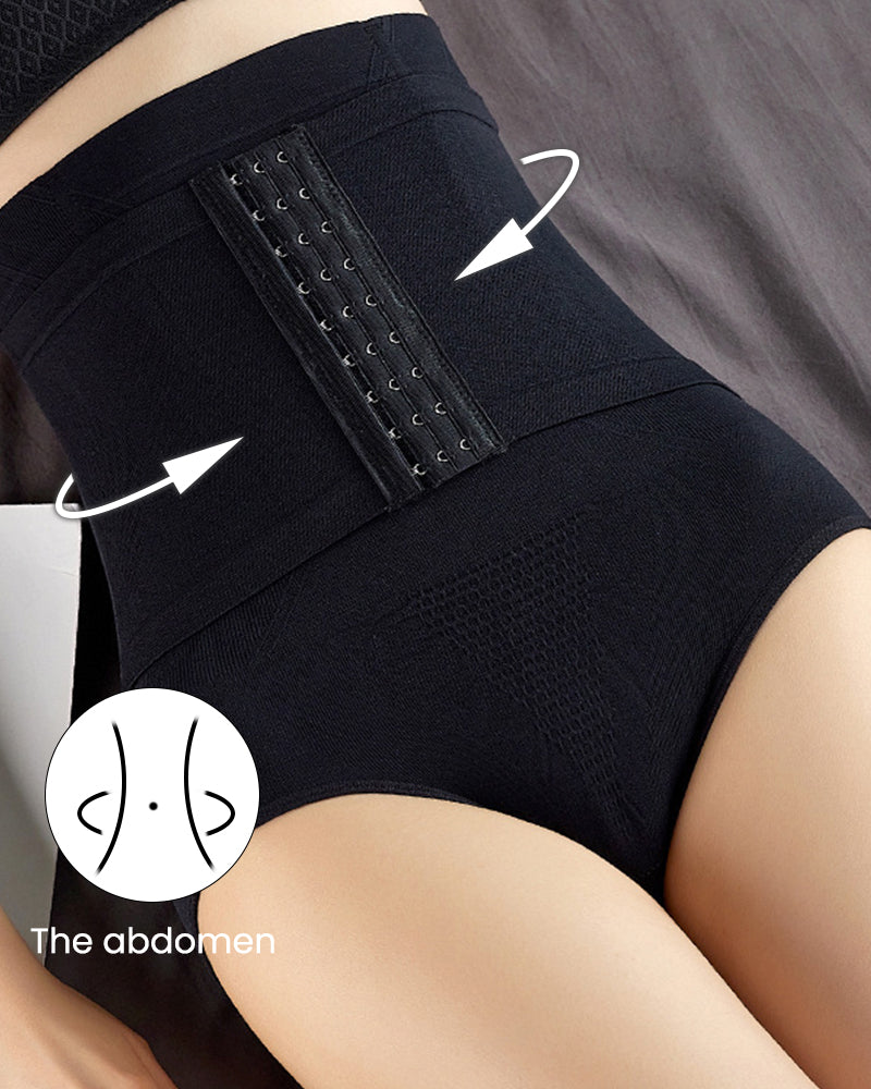 Comfortable Double-Layer High Waist Tummy Control Shaping Panty for Women