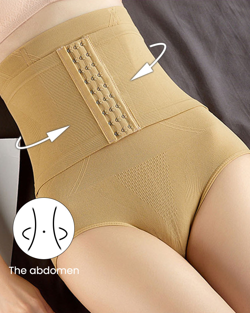 Comfortable Double-Layer High Waist Tummy Control Shaping Panty for Women