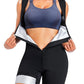 Women's Zip-Up Sauna Shapewear Bodysuit for Enhanced Sweat & Slimming