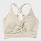 Chic Textured Knot-Front High-Waisted Bikini Set for Women