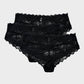 Sexy Floral Lace Seamless Brief Panty 3-Pack: Comfortable Invisible Underwear