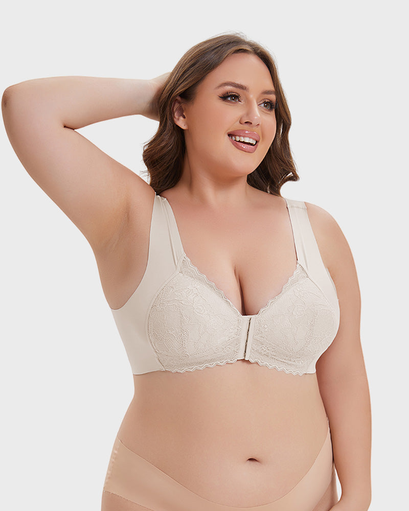 SheCurve 5D Front Closure Wireless Support Bra - Ultimate Comfort & Shaping Lift