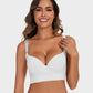 SheCurve® Full-Coverage Wireless Back Smoothing Bra: Ultimate Comfort, White