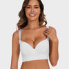 SheCurve® Full-Coverage Wireless Back Smoothing Bra: Ultimate Comfort, White