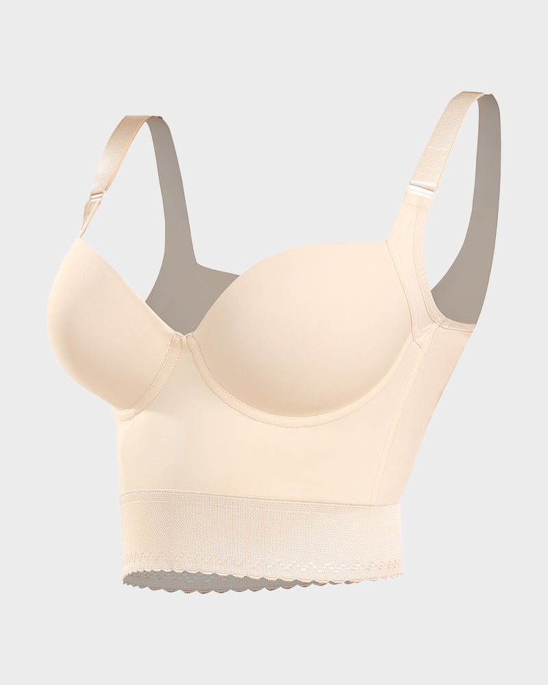 SheCurve Built-In Shapewear Longline Push-Up Bra for Smooth Support & Lift