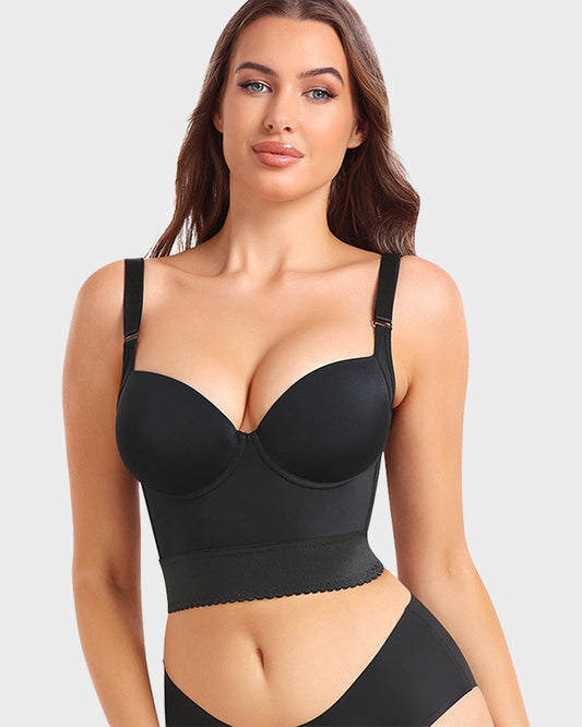 SheCurve Built-In Shapewear Longline Push-Up Bra for Smooth Support & Lift