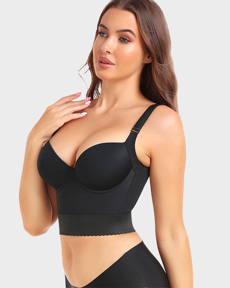 SheCurve Built-In Shapewear Longline Push-Up Bra for Smooth Support & Lift