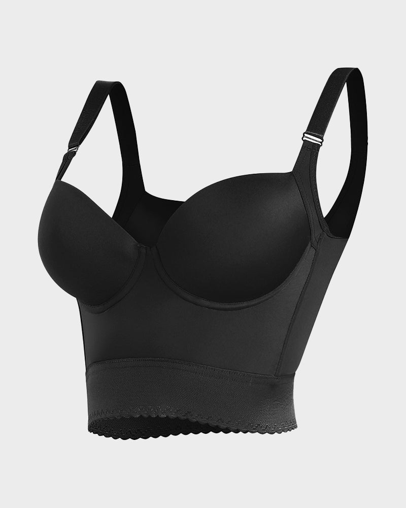 SheCurve Built-In Shapewear Longline Push-Up Bra for Smooth Support & Lift