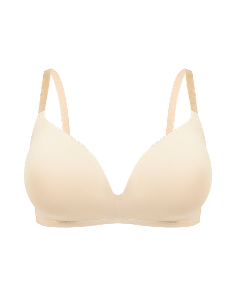 Comfortable Seamless One-Piece Molded Wireless Bra for Invisible Smoothing Support