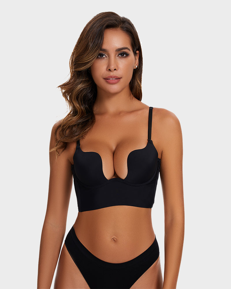 Invisible Deep Plunge U-Shaped Backless Bra for Low Cut Outfits