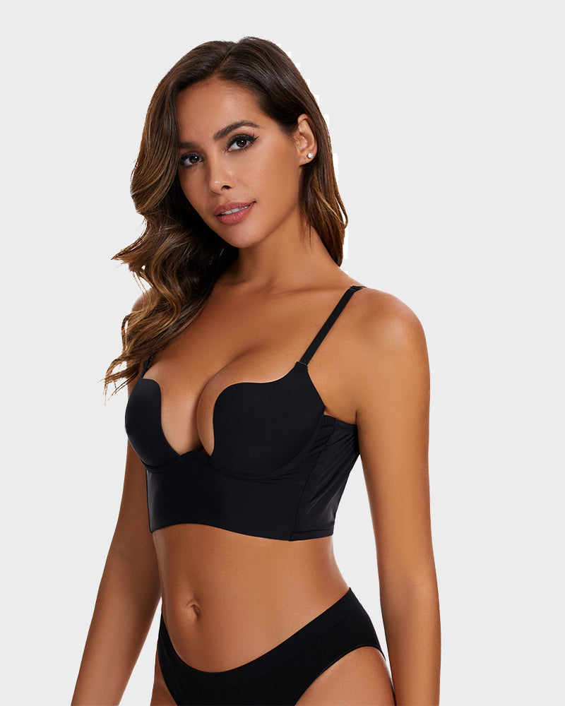 Invisible Deep Plunge U-Shaped Backless Bra for Low Cut Outfits
