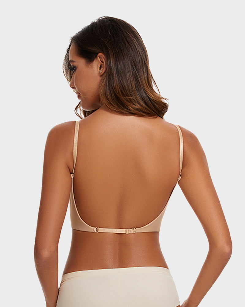 Invisible Deep Plunge U-Shaped Backless Bra for Low Cut Outfits