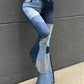 SheCurve® Flattering Wide Leg Women's Jeans with Fashion Stitching Detail