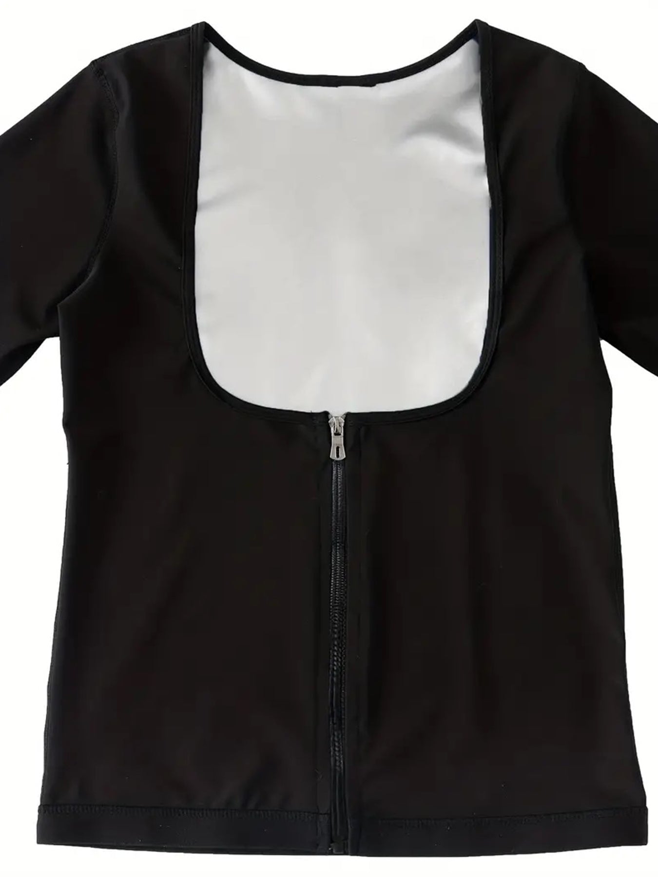 Women's Performance Sweat-Wicking Zip-Up Top - Torso Support, Short Sleeve