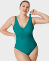 Deep V Crossover Ruched One-Piece Swimsuit | Tummy Control, Flattering Design