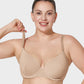 Elegant Deep V Lace Trim Full Coverage Push Up Bra for Ultimate Comfort & Support