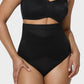 High Waist Criss-Cross Mesh Shaping Thong Panty for Tummy Control