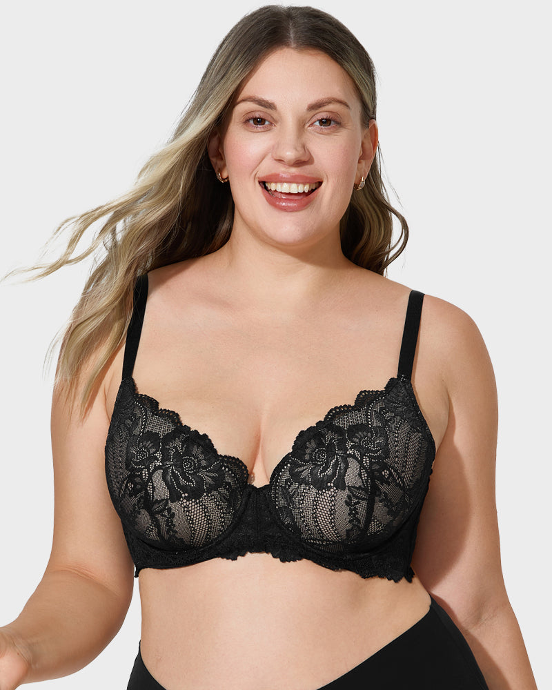 Elegant Lace Full Coverage Push-Up Bra for Ultimate Comfort & Lift