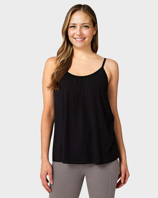 Women's Cooling Comfort Cami: Built-in Bra, Relaxed Fit, Adjustable Straps