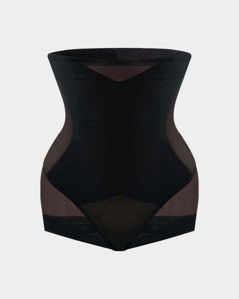 High Waist Mesh Tummy Control Butt Lifting Shaping Panty for Women