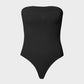 Seamless Shaping Bandeau Thong Bodysuit with Removable Straps