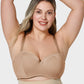 Comfortable Lace Trim Molded Cup Underwire Bra with Removable Adjustable Straps