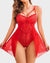 Alluring Women's Floral Lace Bodysuit Teddy Chemise: Sexy Mesh Sleepwear Lingerie