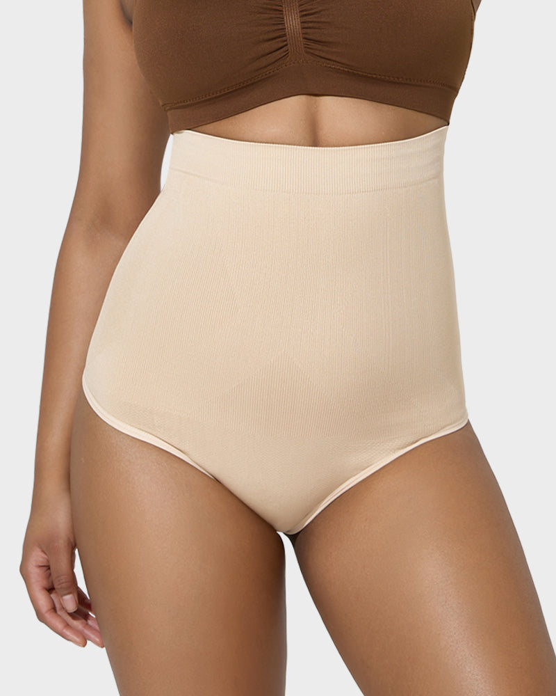 Ultra-Comfort High Waist Tummy Control Seamless Shaping Thong Panty 2-Pack