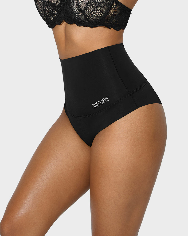 3-Pack High Waist Tummy Control Brief Panties - Comfortable Shaping Underwear