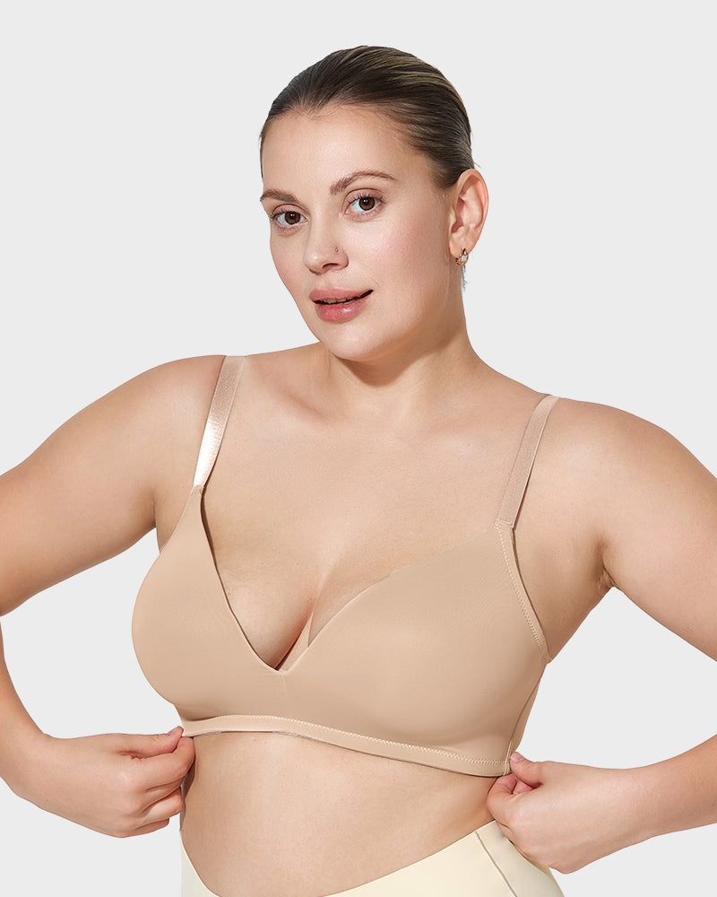 Comfortable Seamless One-Piece Molded Wireless Bra for Invisible Smoothing Support