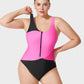 Stylish Color-Blocked Front Zip Tank Swimsuit for Active Women