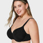 Supportive Full Coverage Mesh Underwired Molded Cup Bra for Enhanced Comfort