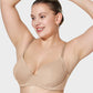 Elegant Deep V Lace Trim Full Coverage Push Up Bra for Ultimate Comfort & Support