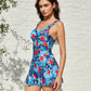 Elegant Floral Print One-Piece Swim Dress: Modest Coverage, Stylish Design, Comfort Fit