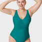 Deep V Crossover Ruched One-Piece Swimsuit | Tummy Control, Flattering Design