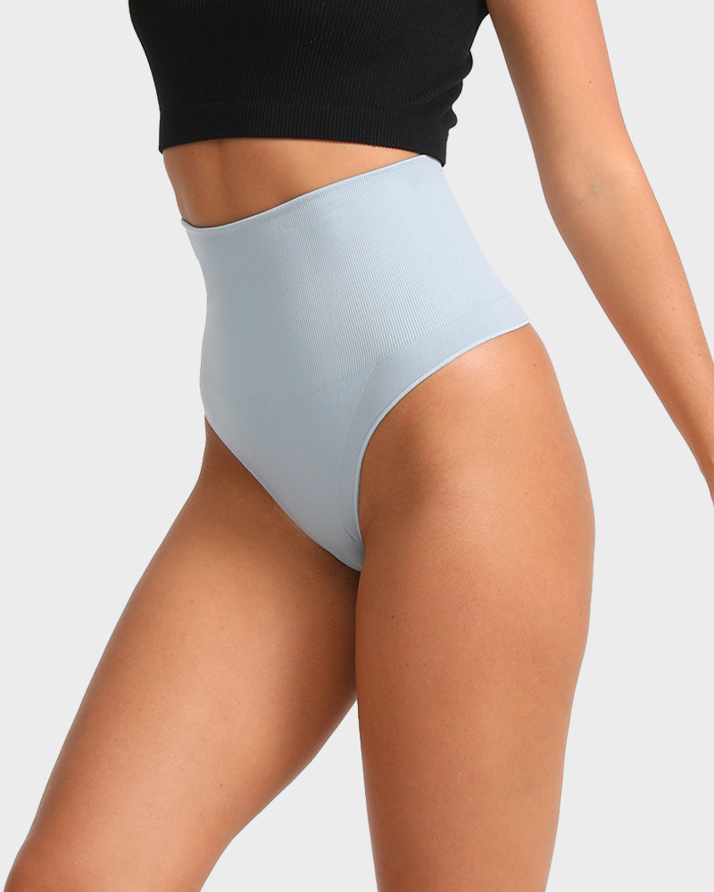 Seamless High-Waist Tummy Control Thong for Smooth Silhouette Everyday Comfort