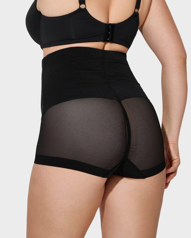 High Waist Mesh Tummy Control Butt Lifting Shaping Panty for Women