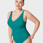 Deep V Crossover Ruched One-Piece Swimsuit | Tummy Control, Flattering Design