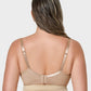 Comfortable Lace Trim Molded Cup Underwire Bra with Removable Adjustable Straps
