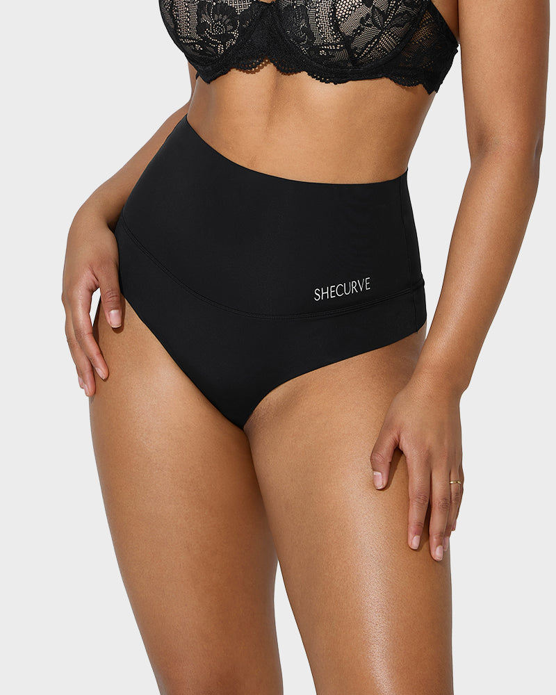 3-Pack High Waist Tummy Control Brief Panties - Comfortable Shaping Underwear